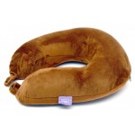 VIAGGI U Shape Memory Foam Travel Neck Pillow - Brown